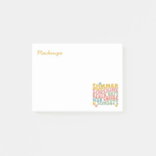 Sommerliche Sprichwort Retro Beach Ice Coffee Suns Post-it Klebezettel