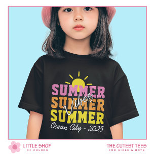 Sommerliche Stimmung mehrfarbiger Text individuell T-Shirt