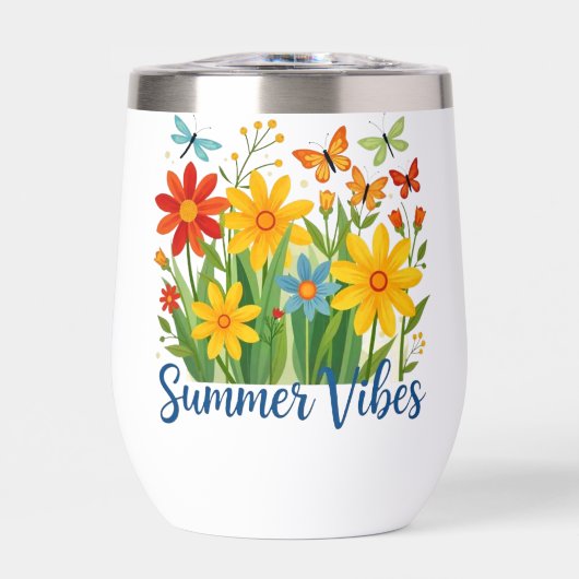 Sommerliche Stimmung mit Schmetterlingen (Vorderseite)