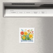 Sommerliche Stimmung mit Schmetterlingen Magnet (In Situ (Geschirrspüler))