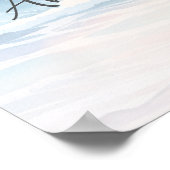 Sommerliche Strandhochzeit Willkommensschild Poster (Ecke)