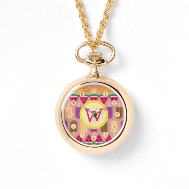 Sommerliche Süßigkeiten beobachten Armbanduhr (Vorderseite)