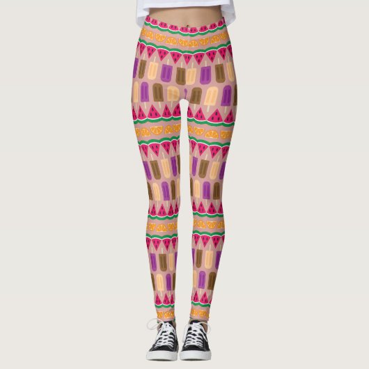 Sommerliche Süßigkeiten Leggings (Vorderseite)