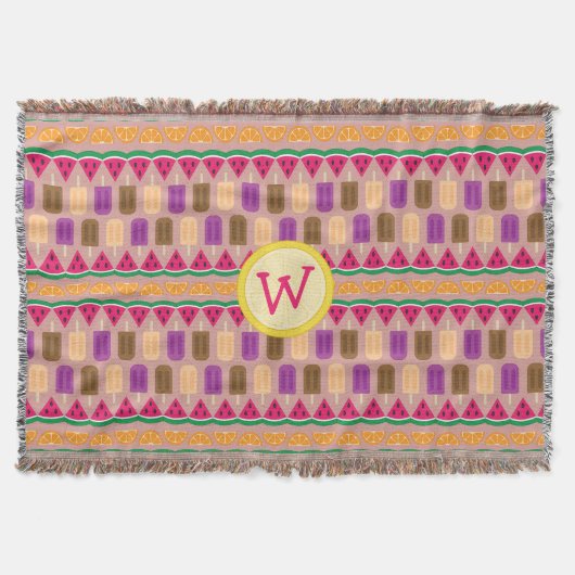 Sommerliche Süßigkeiten werfen Blanket Decke (Vorderseite)