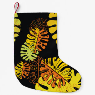 Sommerliche tropische Blätter Vintage-Design Kleiner Weihnachtsstrumpf