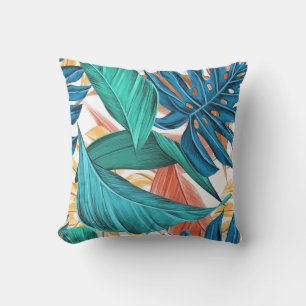 Sommerliche Tropische Blumen Kissen