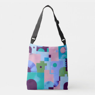 Sommerliche tropische Blumen-Tasche – Cute Blau Ro Tragetaschen Mit Langen Trägern