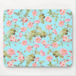 Sommerliche viktorianische Rosen in Vintage-Optik  Mousepad