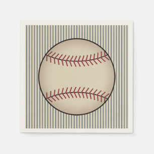 Sommerliche Vintage-Baseball-Partyservietten Serviette