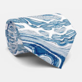 sommerliche Wasserwellen Wasserfarbene Wirbel Krawatte (Gerollt)