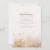 Sommerliche Wildblume Abschluss Einladung (Vorderseite)