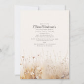 Sommerliche Wildblume Abschluss Einladung (Vorderseite)