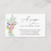 Sommerliche Wildblume Bitte bringen Sie ein Rezept Begleitkarte (Vorderseite)