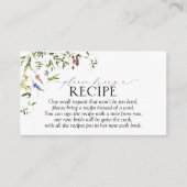Sommerliche Wildblume Bitte bringen Sie ein Rezept Begleitkarte (Vorderseite)