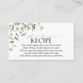 Sommerliche Wildblume Bitte bringen Sie ein Rezept Begleitkarte