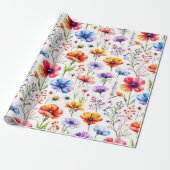Sommerliche Wildblume Geschenkpapier (Ungerollt)