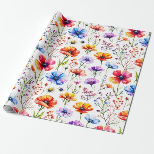 Sommerliche Wildblume Geschenkpapier (Ungerollt)