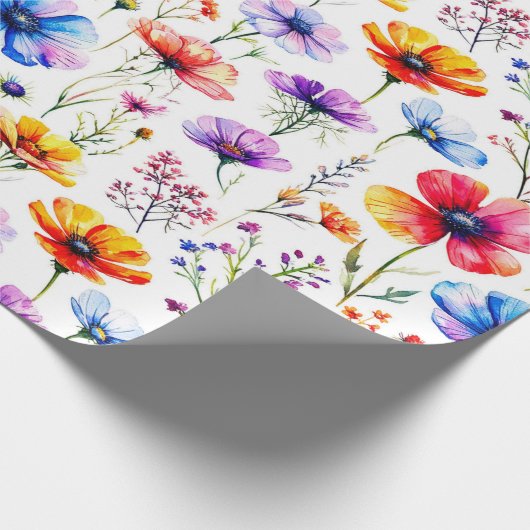 Sommerliche Wildblume Geschenkpapier (Ecke)