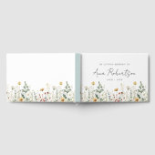 Sommerliche Wildblume im Liebesgedächtnisbeerden Gästebuch (Voll)