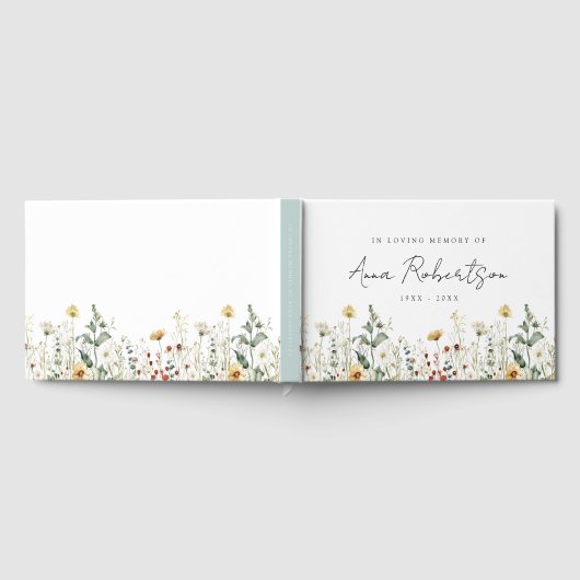 Sommerliche Wildblume im Liebesgedächtnisbeerden Gästebuch (Voll)