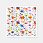 Sommerliche Wildblume Serviette (Vorderseite)