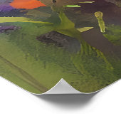 Sommerliche Wildblume Tal Landschaft Blumen Kunst Poster (Ecke)