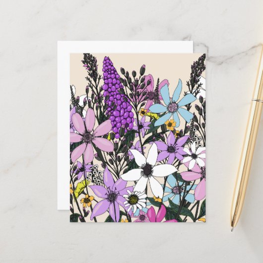 Sommerliche Wildblumen (Vorderseite/Rückseite Beispiel)