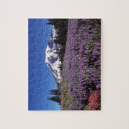 Sommerliche Wildblumen am Fuße des Berges Rainier, Puzzle (Vertikal)