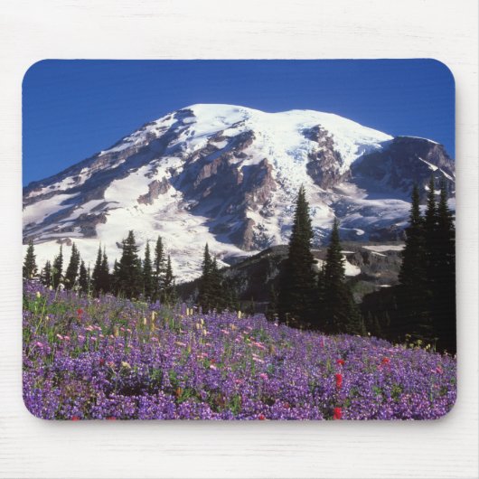 Sommerliche Wildblumen am Fuße des Rainiers, 2 Mousepad (Vorne)