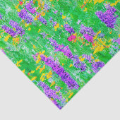 Sommerliche Wildblumen auf einem grünen Feld Seidenpapier (Ausschnitt)