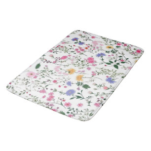 Sommerliche Wildblumen Badematte