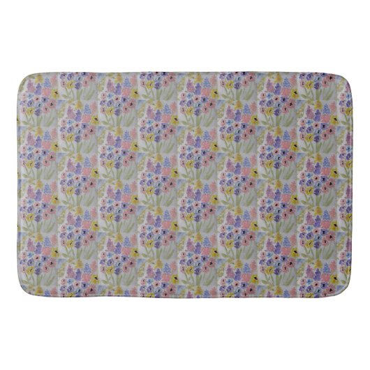 Sommerliche Wildblumen Badematte (Vorderseite)