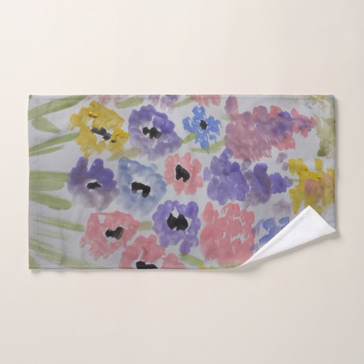 Sommerliche Wildblumen Badhandtuch Set (Handtuch)