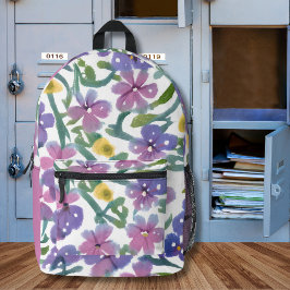 Sommerliche Wildblumen Bedruckter Rucksack