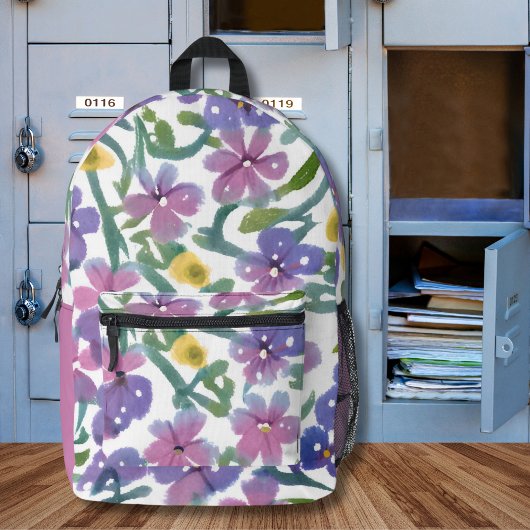 Sommerliche Wildblumen Bedruckter Rucksack