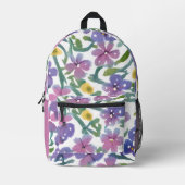 Sommerliche Wildblumen Bedruckter Rucksack (Vorderseite)