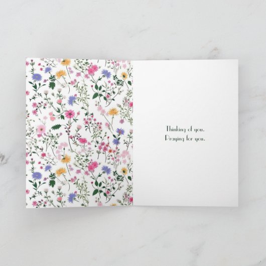 Sommerliche Wildblumen denken Sie Karte (Innenseite)