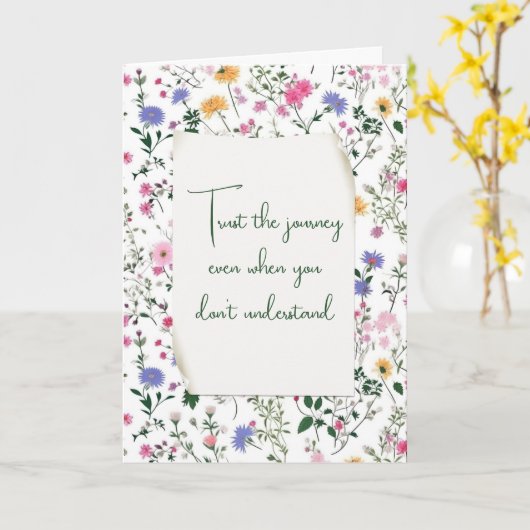 Sommerliche Wildblumen denken Sie Karte (Gelbe Blume)