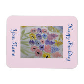 Sommerliche Wildblumen Geburtstag Magnet (Horizontal)