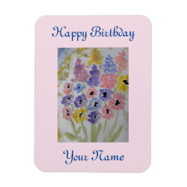 Sommerliche Wildblumen Geburtstag Magnet