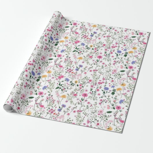 Sommerliche Wildblumen Geschenkpapier (Ungerollt)