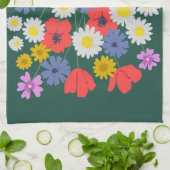 Sommerliche Wildblumen Geschirrtuch (Gefaltet)