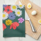 Sommerliche Wildblumen Geschirrtuch (Viertel Falte)