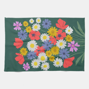 Sommerliche Wildblumen Geschirrtuch