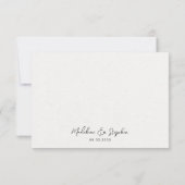 Sommerliche Wildblumen grün & orange RSVP Karte (Rückseite)