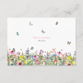 Sommerliche Wildblumen - Hochzeitdetails Begleitkarte (Rückseite)