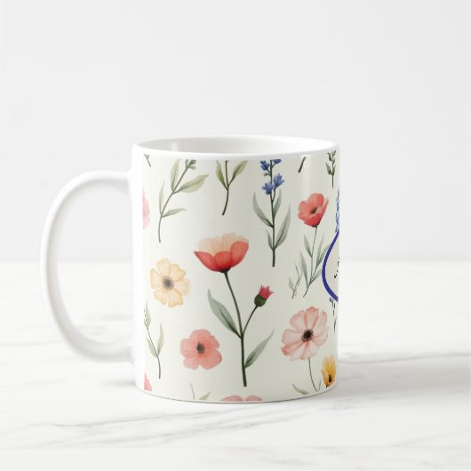 Sommerliche Wildblumen Kaffeetasse (Links)