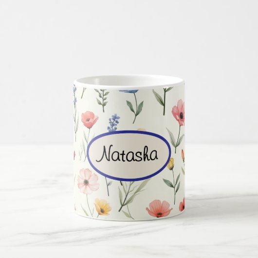 Sommerliche Wildblumen Kaffeetasse (Mittel)