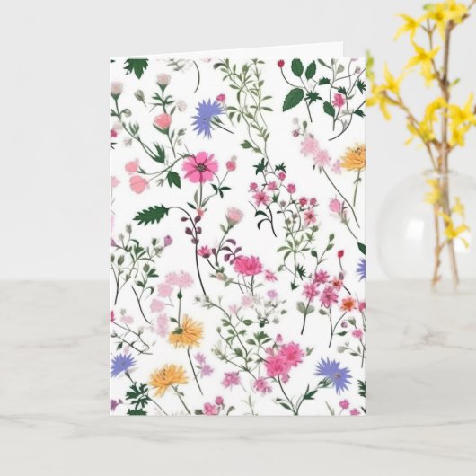 Sommerliche Wildblumen Karte (Gelbe Blume)