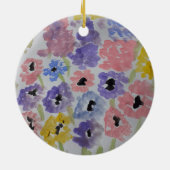 Sommerliche Wildblumen Keramik Dekoration (Hinten)